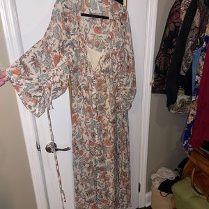 Free People Floral Vacation Maxi Dress size XL